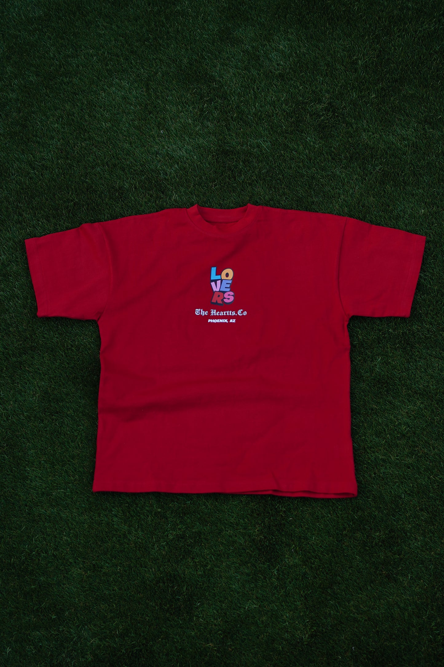 OVERSIZED "LOVERS"   T-Shirt (Red)