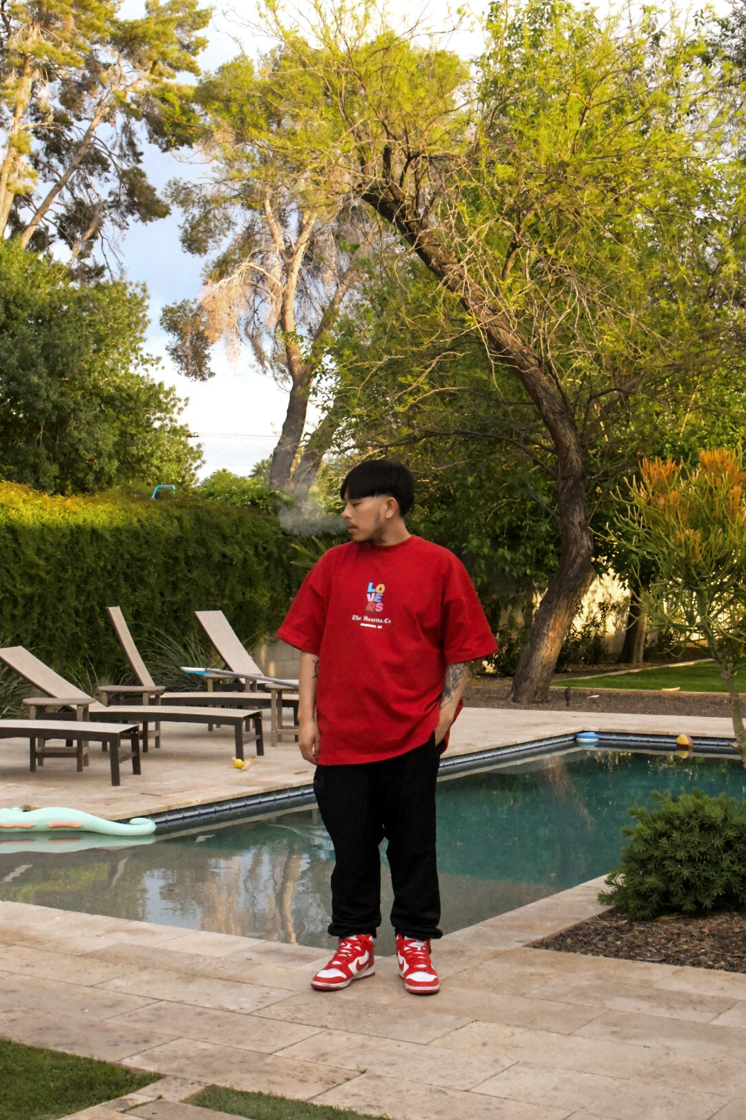 OVERSIZED "LOVERS"   T-Shirt (Red)