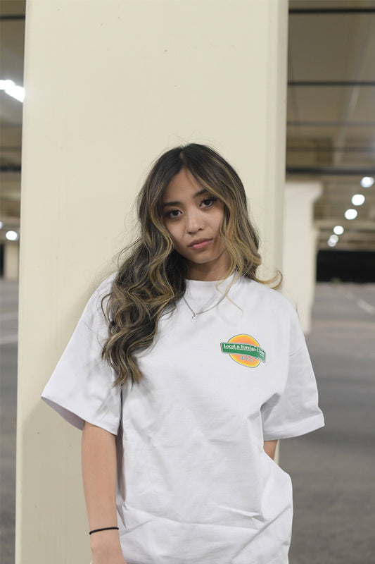 OVERSIZED “Subway" Inspired Design T-Shirt (White)